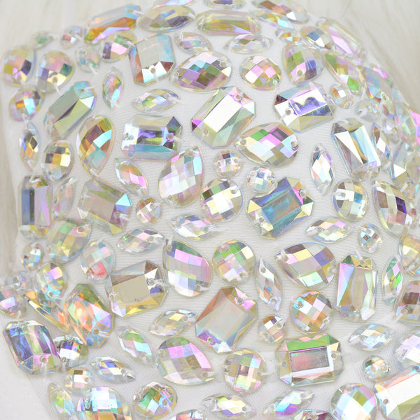 Women's Gemstone Bustier Crop Top Sexy Punk Rhinestone Corset Top Bra White - FANCYMAKE