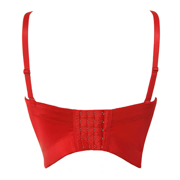 Basic Smooth Cut Cross Bralet Women's Bustier Crop Top - FANCYMAKE