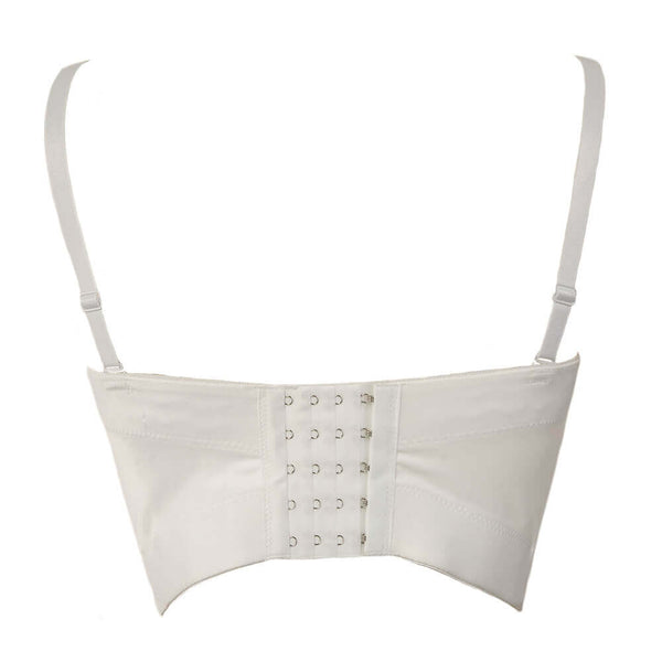 Colourful Rhinestone Bead Pearls Bustier Corset Crop Top - FANCYMAKE