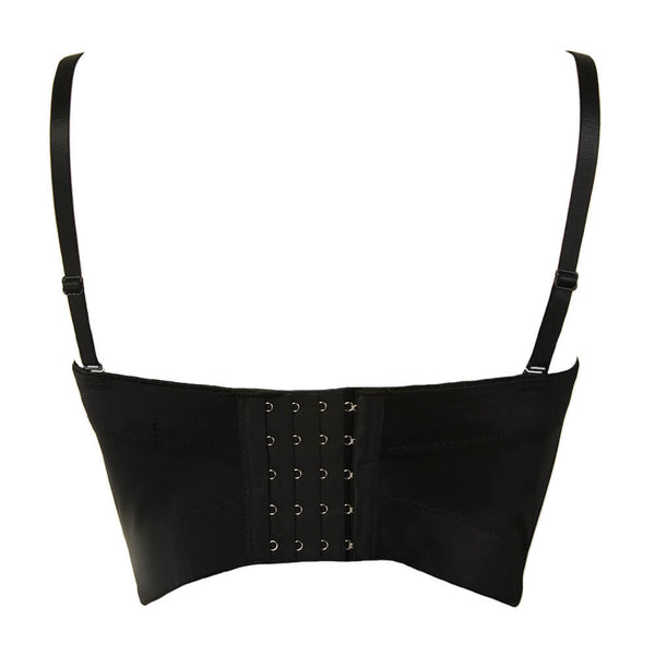 Colourful Rhinestone Bead Pearls Bustier Corset Crop Top - FANCYMAKE