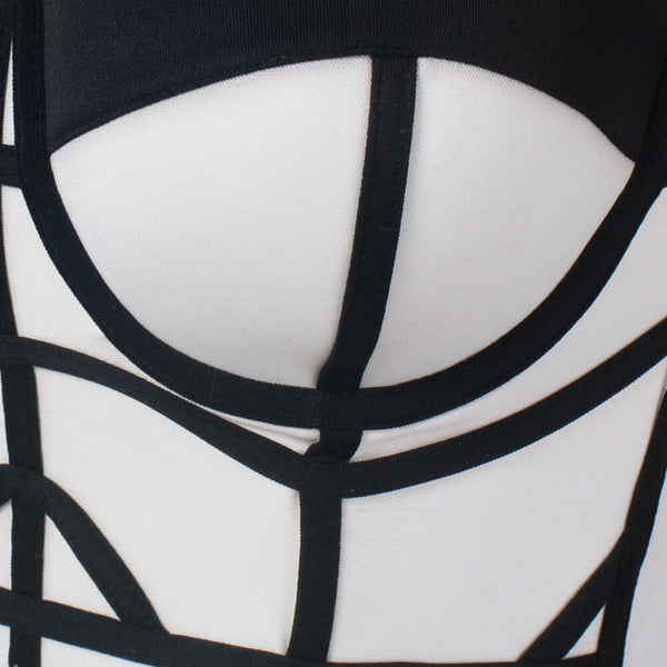 Geometric Women's Bustier Corset Crop Top - FANCYMAKE