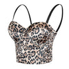 Leopard Pattern Bustier Crop Top