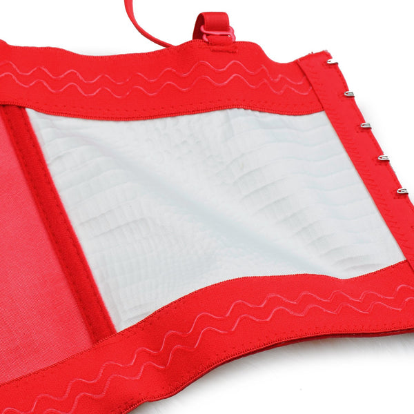 Snake Faux Leather Bustier Crop Top Women's Sexy Corset Top Bra Red