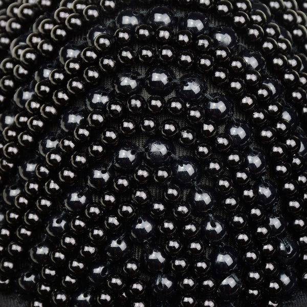 Woment's Pearls Beaded Bustier Crop Top Club Party Sexy Corset Top Bra Black - FANCYMAKE