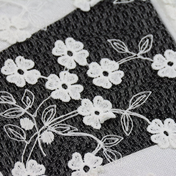 Women's Mesh Lace Flower Bustier Crop Top Sexy Corset Top Bra White - FANCYMAKE