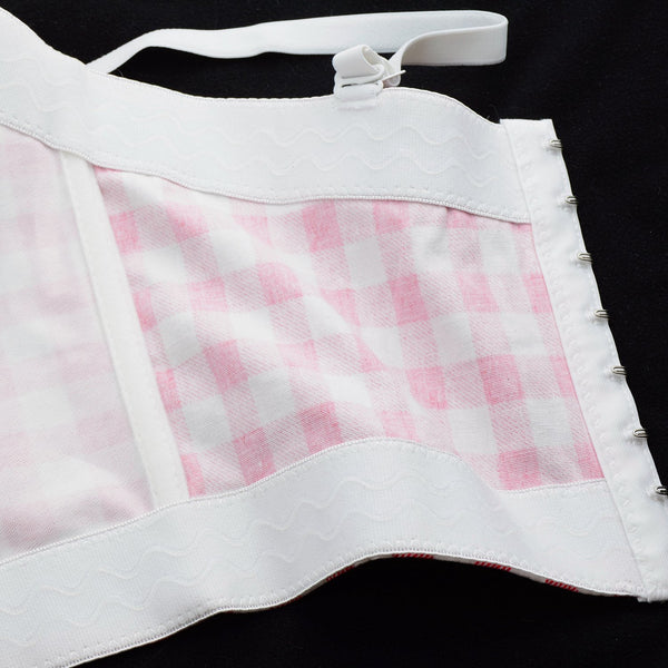 Women's Plaid Bustier Crop Top Sexy Women's Corset Top Bra Red - FANCYMAKE