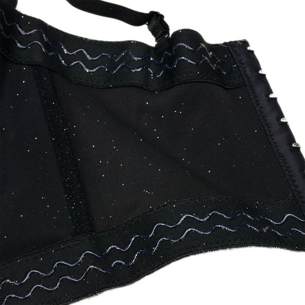 Women's Shiny Bustier Crop Top Sexy Prom Corset Top Bra Gradient Purple - FANCYMAKE