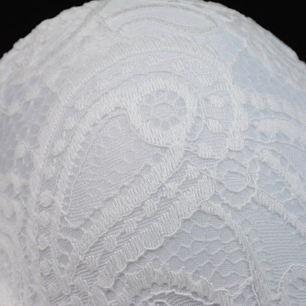 Women's Paisley Mesh Lace Bustier Crop Top Sexy Corset Top Bra White - FANCYMAKE