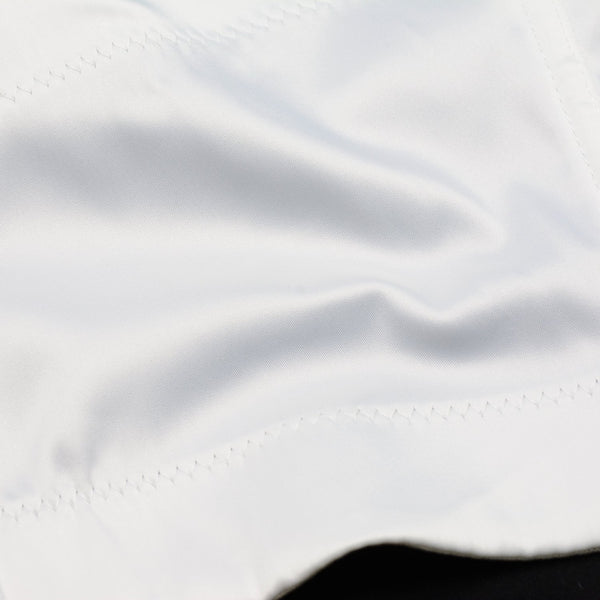 Women White Satin Smooth Sexy Bustier Crop Top Corset Bra - FANCYMAKE