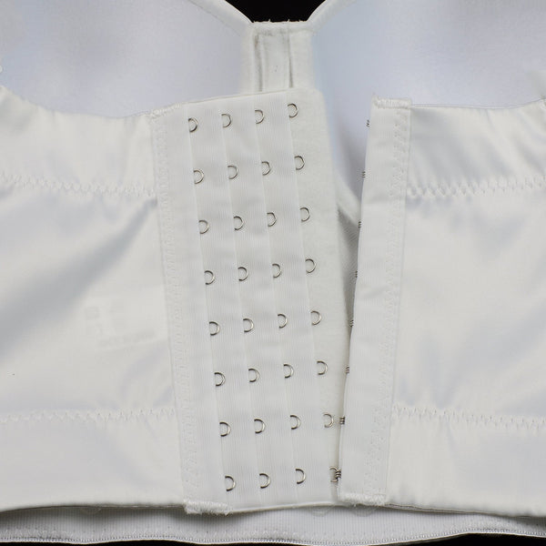 Women's Satin Bustier Crop Top with Gold Chain Shoulder Strap White - FANCYMAKE