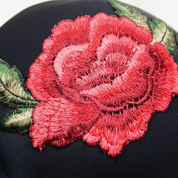 Women Embroidery Rose Smooth Bustier Crop Top Corset with Detachable Straps - FANCYMAKE