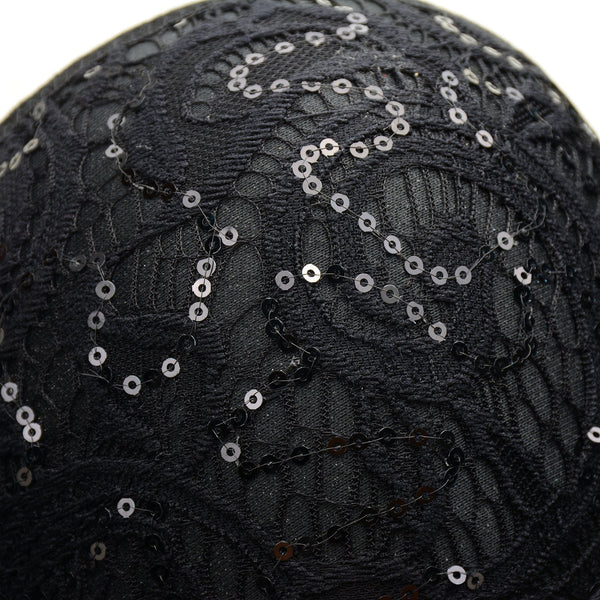 Women's Sequin Lace Bustier Crop Top Sexy Mesh Corset Vest Black - FANCYMAKE