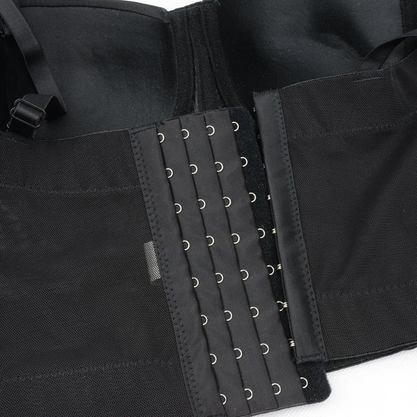 Women's Mesh Rhinestone Bustier Crop Top Party Club Corset Top Bralet Black - FANCYMAKE