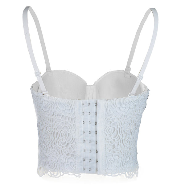 Floral Lace Women's Bustier Corset Top