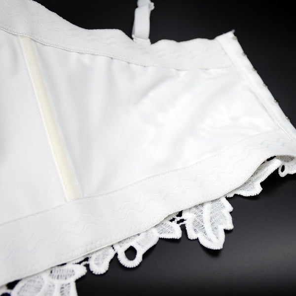 Women's Embroidery Flower Lace Bustier Crop Top