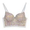 Women's Colored Diamond Corset Bra