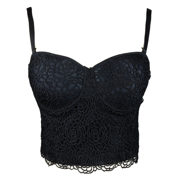 Floral Lace Women's Bustier Corset Top