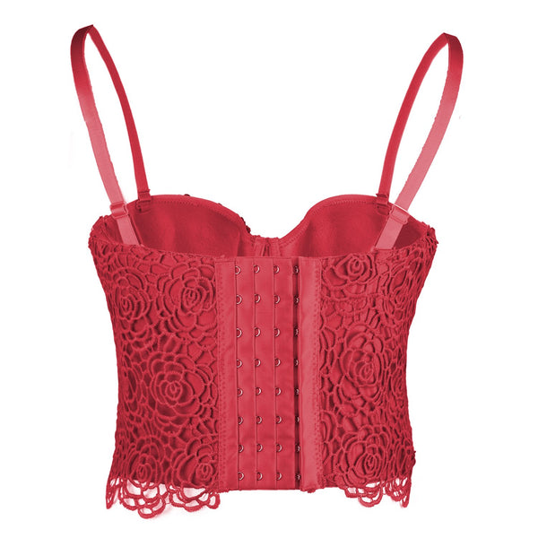 Floral Lace Women's Bustier Corset Top