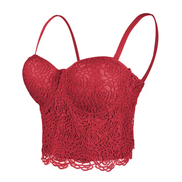 Floral Lace Women's Bustier Corset Top