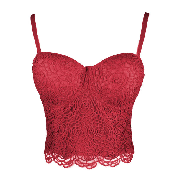 Floral Lace Women's Bustier Corset Top