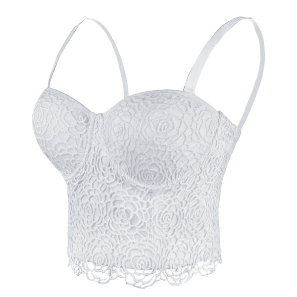 Floral Lace Women's Bustier Corset Top