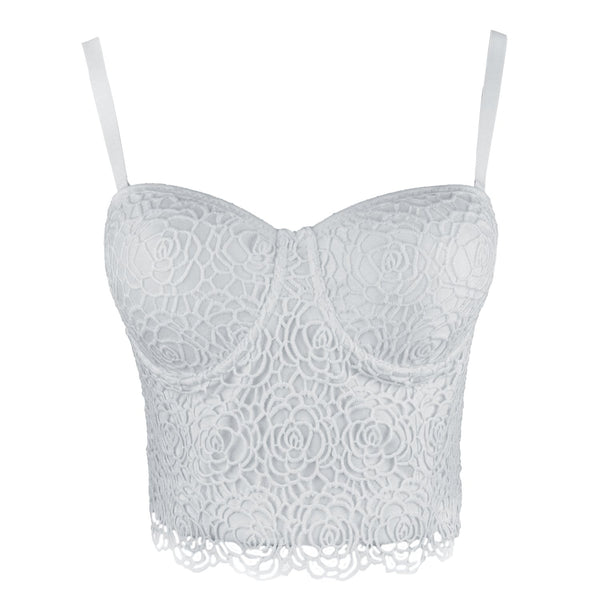 Floral Lace Women's Bustier Corset Top