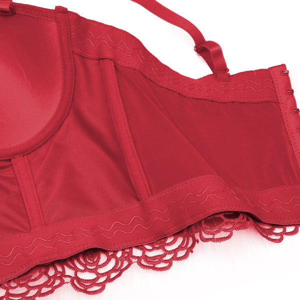 Floral Lace Women's Bustier Corset Top