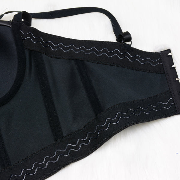 PU Leather Cut Cross Bralet Women's Bustier Crop Top - FANCYMAKE