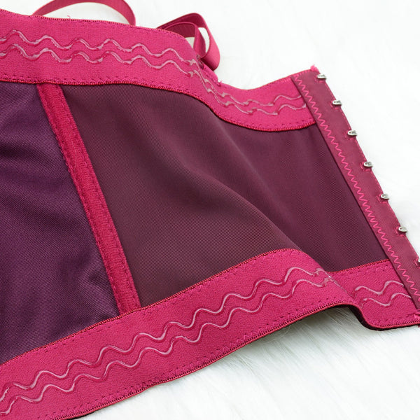 Velvet Soft Bustier Crop Top Push Up Women's Corset Top Bra Red - FANCYMAKE