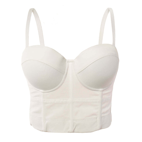 Women's Mesh Push Up Corset Bustier Crop Top - FANCYMAKE