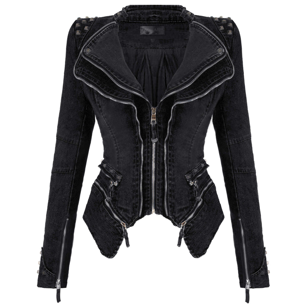 Denim Jeans Slim Fit Studded Jacket
