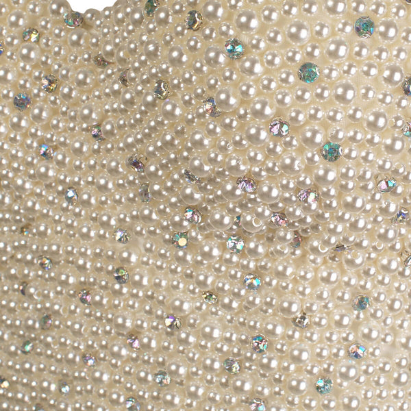 Handmade Pearls Jewel Diamond Bralet Women's Bustier Top - FANCYMAKE
