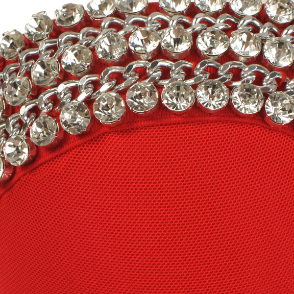 Jewel Diamond Chain Push Up Mesh Bustier Cropped Top - FANCYMAKE