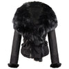 Luxury Suede Real Fox Fur Collar Coat