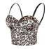 Leopard Pattern Bustier Crop Top - FANCYMAKE