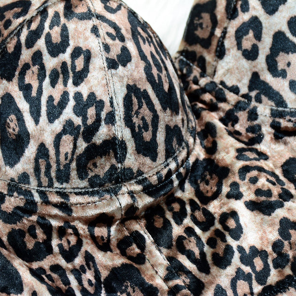 Leopard Pattern Bustier Crop Top - FANCYMAKE