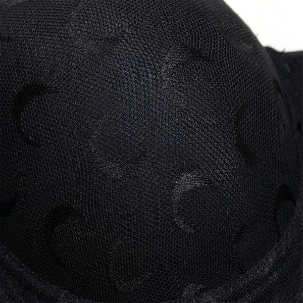 Women's Mesh Crescent Moon Print Bustier Crop Top Sexy Corset Top Bra Black 34/75 - FANCYMAKE
