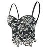 Floral Elegant Bralette Embroidery Camis Bustier Crop Top