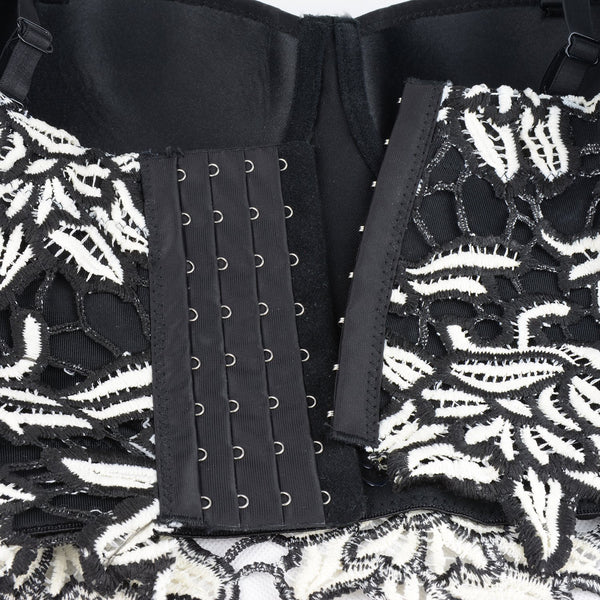 Floral Elegant Bralette Embroidery Camis Bustier Crop Top - FANCYMAKE