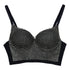 Women's Rhinestone Diamond Sexy Bra Black - FANCYMAKE