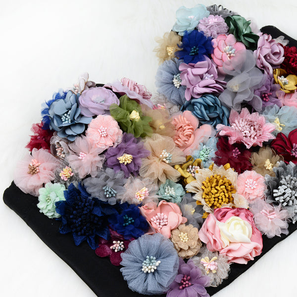 Women's 3D Floral Bustier Crop Top Wedding Bra - FANCYMAKE