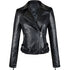 Women's Faux Leather Stylish Moto Biker Jacket - FANCYMAKE